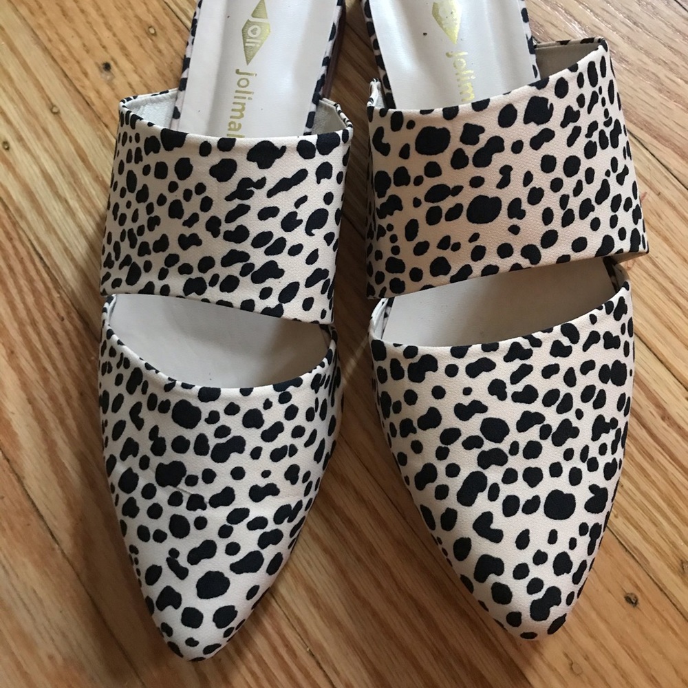 Jolimall leopard mules. Size 7